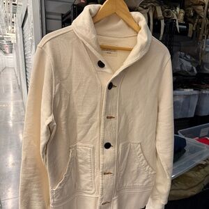 Wies Made Bodega Shawl Collar Cardigan, Men's Medium, Natural